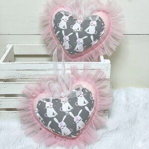 Handmade Easter Rabbit ornament with Tulle, 2 available